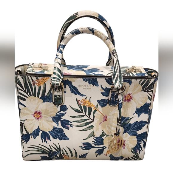 RARE Henri Bendel Floral Print leather tote bag - Picture 13 of 15